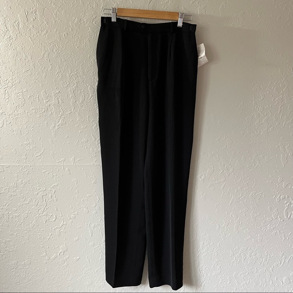 NWT Norm Thompson High Waist Trousers Black 8 - Picture 2 of 9